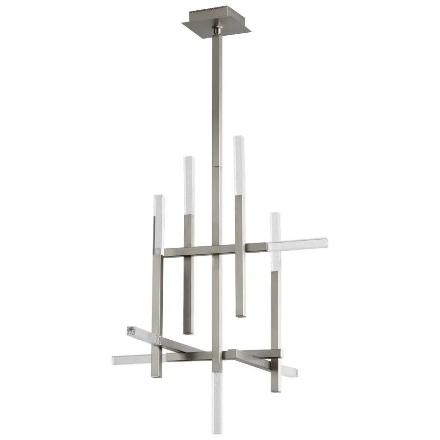 Atlantis 9-Light LED Chandelier in Satin Nickel - Image 1
