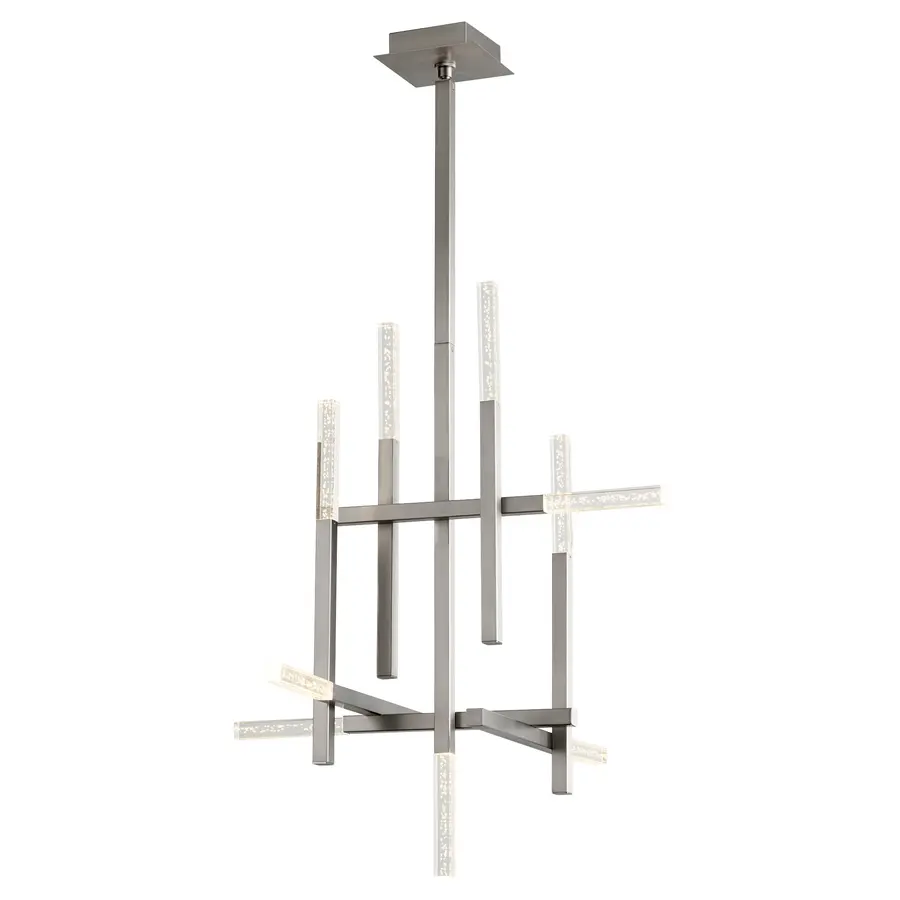 Atlantis 9-Light LED Chandelier in Satin Nickel - Image 2