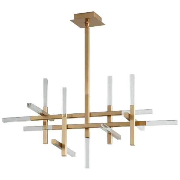 Atlantis LED Ceiling Mount in Aged Brass - Image 1