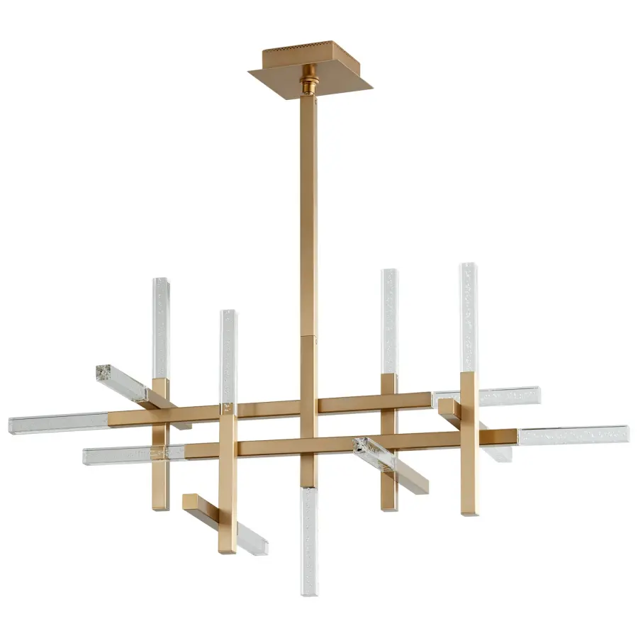 Atlantis LED Ceiling Mount in Aged Brass - Image 1