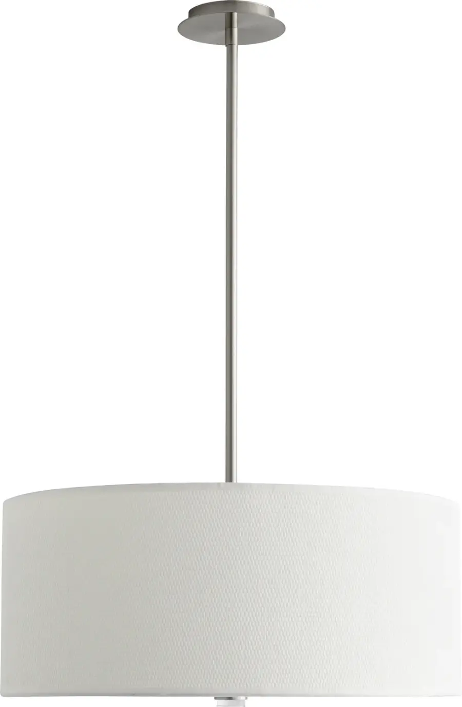 Echo LED Pendant in Satin Nickel with White Grass Shade - Image 1