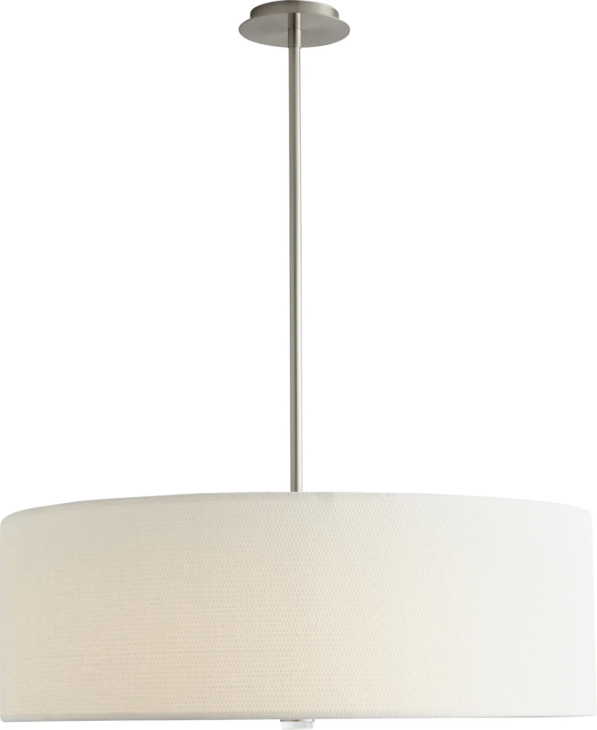 Echo LED Pendant in Satin Nickel with White Grass Shade