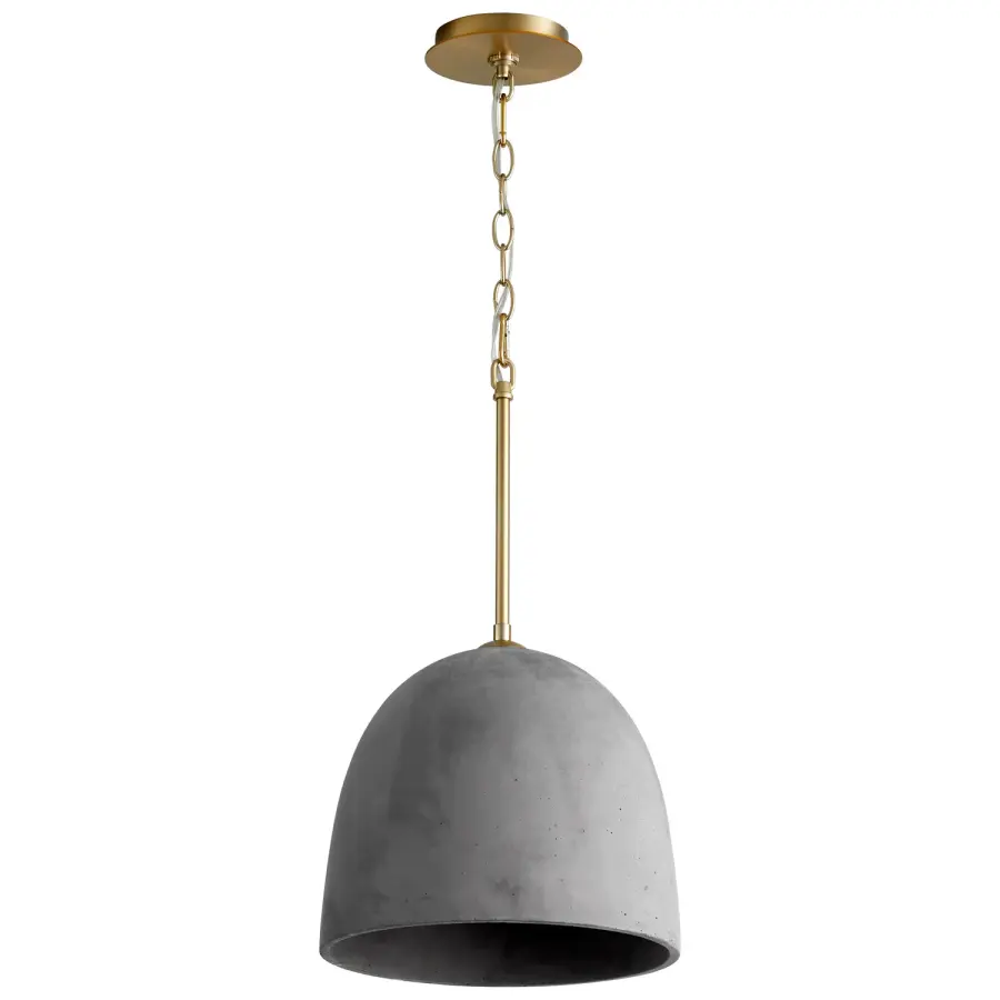 Dune LED Pendant in Aged Brass and Dark Gray - Image 1