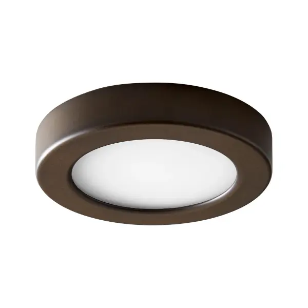 This ultra-low-profile LED fixture delivers efficient, maintenance-free lighting in a compact 5.5-inch footprint. Wet-rated for bathrooms and covered outdoor areas, with warm 3000K light and excellent color rendering.