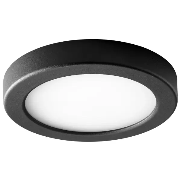 Collection: Elite Finish: Black Glass: White Width: 7.00" Height: 1.00" Weight: 2.00 lb Bulbs Included Number of Bulbs: 1 Maximum Wattage: 13.00 W Bulb Type: LED Bulb Base: Array Light Source: LED Light Output: 800.00 lm Color Temperature: 3000 K CRI: 90 Voltage: 120.00 V Material: Metal and Plastic Country of Origin: Vietnam Safety Listing: UL, ETL Safety Rating: Wet LED Manufacturer Warranty: 1 year from date of purchase
