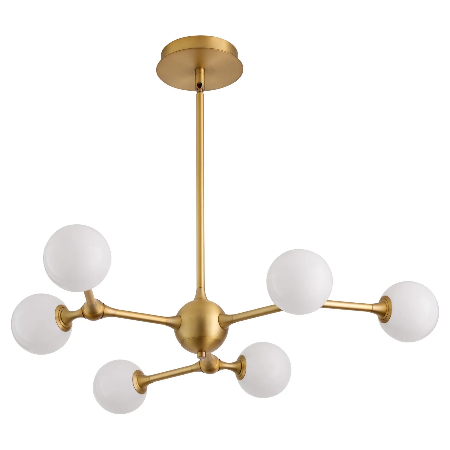 Orbe LED Chandelier in Brushed Brass