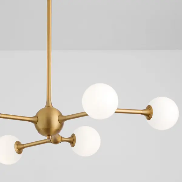 Orbe LED Chandelier in Brushed Brass - Image 4