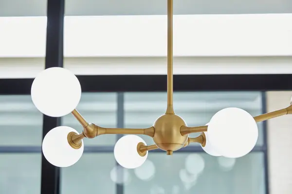 Orbe LED Chandelier in Brushed Brass - Image 7