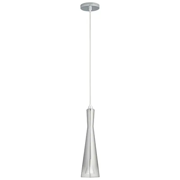 The Cornet LED Mini Pendant combines polished chrome hardware with smoke ombre glass for a sophisticated, space-efficient lighting solution. Its compact 4.25-inch width and integrated LED make it ideal for tight spaces.