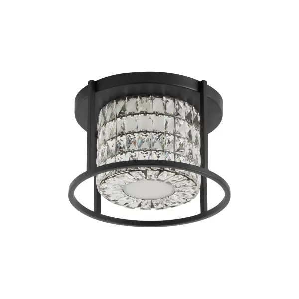 The Élan LED flush mount combines modern design with practical versatility. Its cut glass diffuser creates beautiful light refraction while the adjustable CCT feature allows you to customize the ambiance from warm to cool white.