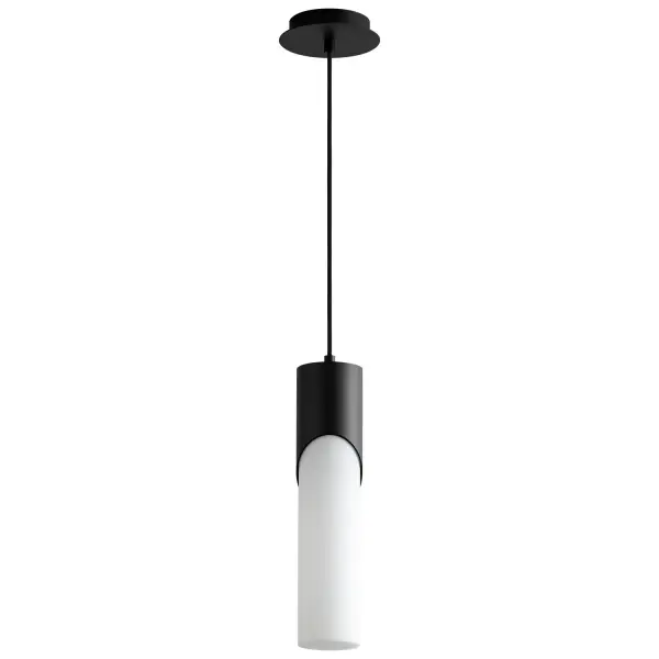The Ellipse LED Mini Pendant delivers focused task lighting in a sleek black finish with satin opal glass. Its compact 3.75-inch width makes it ideal for tight spaces, while the integrated LED provides warm 3000K light with excellent color rendering.