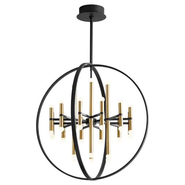 Collection: Nero Finish: Black|Aged Brass Glass: Frosted White Width: 30.00" Height: 33.50" Weight: 34.00 lb Bulbs Included Number of Bulbs: 24 Maximum Wattage: 2.10 W Bulb Type: LED Bulb Base: Array Light Source: LED Light Output: 7560.00 lm Color Temperature: 3000 K CRI: 90 Voltage: 120.00 V Material: Steel, Acrylic Country of Origin: China Safety Listing: UL, ETL Safety Rating: Damp LED Manufacturer Warranty: 1 purchase , 5 yrs LED eclictrical componets - alternate view