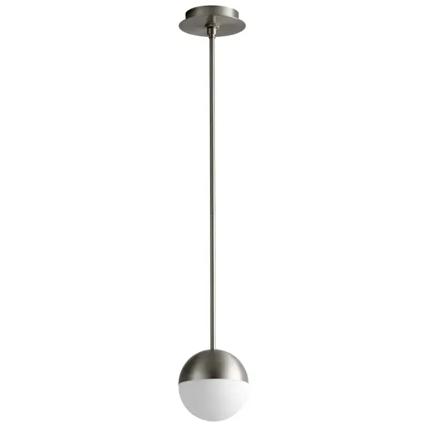 Collection: Mondo Finish: Satin Nickel Glass: Satin opal Width: 6.00" Height: 8.00" Weight: 5.32 lb Bulbs Included Number of Bulbs: 1 Maximum Wattage: 5.10 W Bulb Type: LED Bulb Base: Array Light Source: LED Light Output: 394.00 lm Color Temperature: 3000 K CRI: 90 Voltage: 120.00 V Material: Steel and Glass Country of Origin: China Safety Listing: UL, ETL Safety Rating: Damp LED Manufacturer Warranty: 1 year from date of purchase