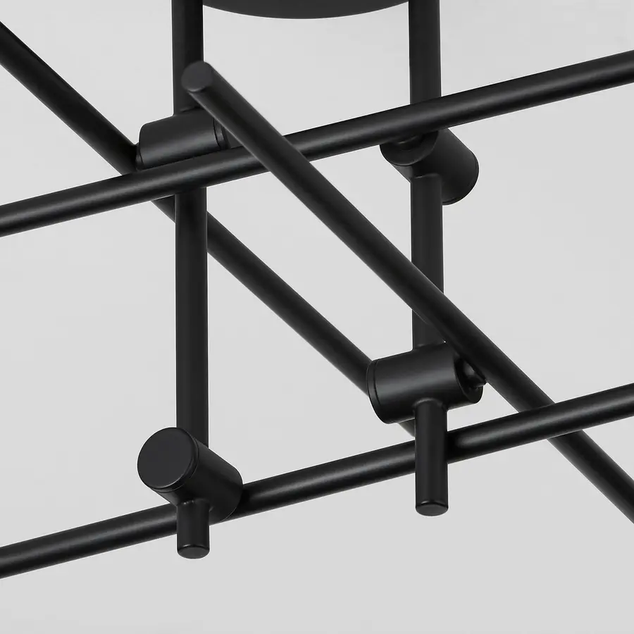 Mika 4-Light Semi-Flush Mount in Black - Image 3