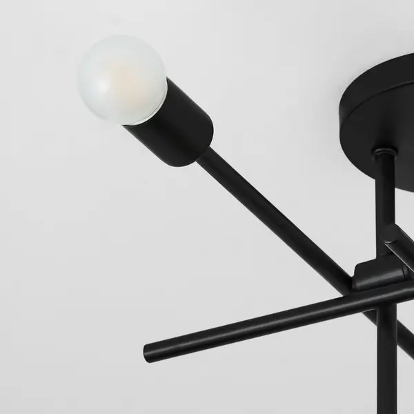 Mika 4-Light Semi-Flush Mount in Black - Image 4