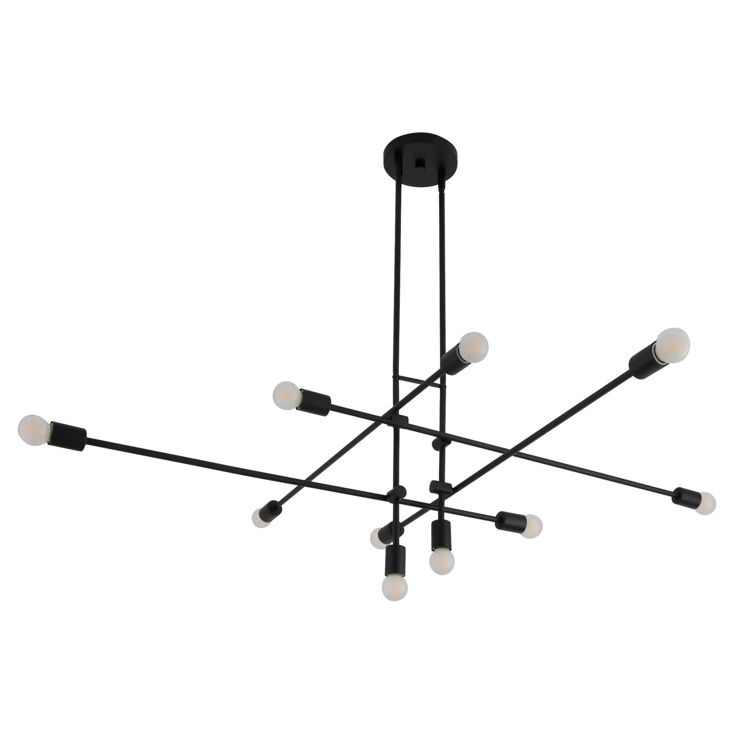 Mika 10-Light Linear Chandelier in Black