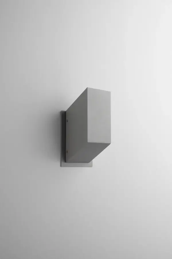 Collection: Uno Finish: Grey Glass: White Width: 5.25" Height: 9.25" Weight: 3.53 lb Extension from Wall: 4.00" Bulbs Included Number of Bulbs: 1 Maximum Wattage: 8.40 W Bulb Type: LED Bulb Base: Array Light Source: LED Light Output: 950.00 lm Color Temperature: 3000 K CRI: 90 Voltage: 120.00 V Material: Aluminum & Acrylic Country of Origin: China Safety Listing: UL, ETL Safety Rating: Wet LED Manufacturer Warranty: 1 year from date of purchase , 5 years LED