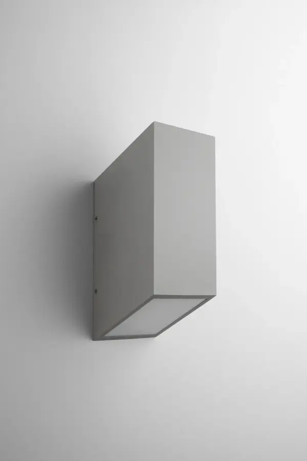 Collection: Uno Finish: Grey Glass: White Width: 6.00" Height: 14.00" Weight: 8.05 lb Extension from Wall: 6.00" Bulbs Included Number of Bulbs: 2 Maximum Wattage: 8.40 W Bulb Type: LED Bulb Base: Array Light Source: LED Light Output: 1900.00 lm Color Temperature: 3000 K CRI: 90 Voltage: 120.00 V Material: Aluminum & Acrylic Country of Origin: China Safety Listing: UL, ETL Safety Rating: Wet LED Manufacturer Warranty: 1 year from date of purchase , 5 years LED