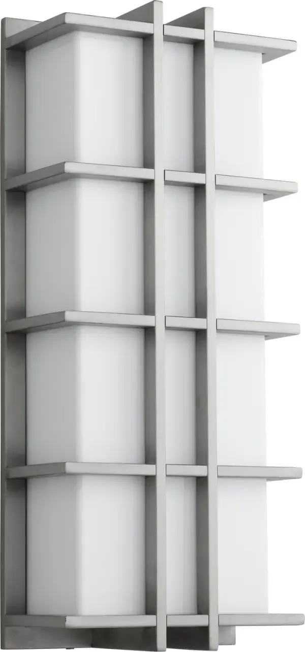 Collection: Telshor Finish: Satin Nickel Glass: White Acrylic Width: 9.00" Height: 21.75" Weight: 0.75 lb Extension from Wall: 5.00" Bulbs Included Number of Bulbs: 2 Maximum Wattage: 10.10 W Bulb Type: LED Bulb Base: Array Light Source: LED Light Output: 2436.00 lm Color Temperature: 3000 K CRI: 90 Voltage: 120.00 V Material: Stainless Steel #304 Country of Origin: China Safety Listing: UL, ETL Safety Rating: Wet LED Manufacturer Warranty: 1 year from date of purchase , 5 years LED