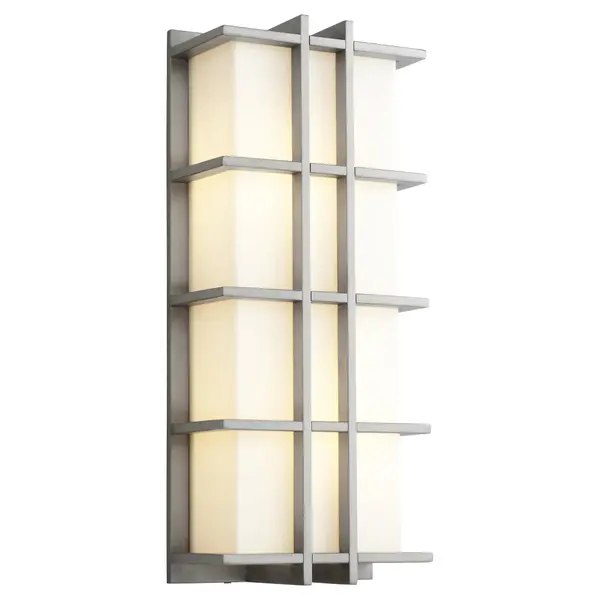 Collection: Telshor Finish: Satin Nickel Glass: White Acrylic Width: 9.00" Height: 21.75" Weight: 0.75 lb Extension from Wall: 5.00" Bulbs Included Number of Bulbs: 2 Maximum Wattage: 10.10 W Bulb Type: LED Bulb Base: Array Light Source: LED Light Output: 2436.00 lm Color Temperature: 3000 K CRI: 90 Voltage: 120.00 V Material: Stainless Steel #304 Country of Origin: China Safety Listing: UL, ETL Safety Rating: Wet LED Manufacturer Warranty: 1 year from date of purchase , 5 years LED - alternate view