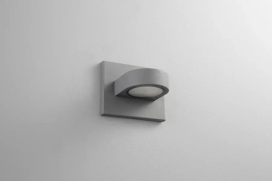 Eris LED Outdoor Wall Lantern in Grey - Image 1