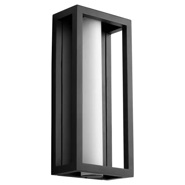 Collection: Aperto Finish: Black Glass: White Frost Width: 8.00" Height: 18.00" Weight: 5.00 lb Extension from Wall: 4.50" Bulbs Included Number of Bulbs: 1 Maximum Wattage: 18.00 W Bulb Type: LED Bulb Base: Array Light Source: LED Light Output: 796.00 lm Color Temperature: 3000 K CRI: 90 Voltage: 120.00 V Material: Aluminum|Glass Country of Origin: China Safety Listing: UL, ETL Safety Rating: Wet LED Manufacturer Warranty: 1 year from date of purchase