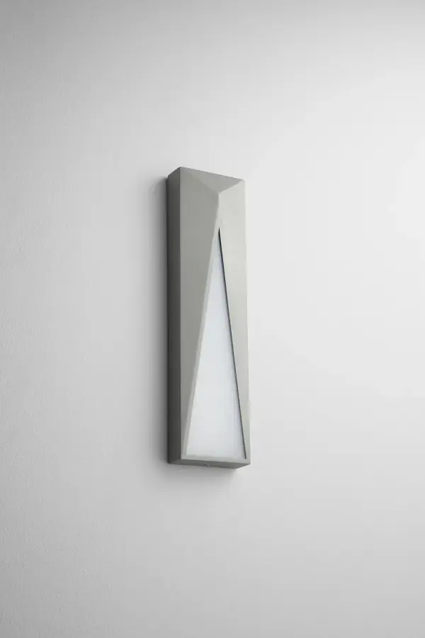 Collection: Elif Finish: Grey Glass: Polished White Polycarbonate Width: 4.25" Height: 16.50" Weight: 3.71 lb Extension from Wall: 2.75" Bulbs Included Number of Bulbs: 1 Maximum Wattage: 10.10 W Bulb Type: LED Bulb Base: Array Light Source: LED Light Output: 1475.00 lm Color Temperature: 3000 K CRI: 90 Voltage: 120.00 V Material: Aluminum & Acrylic Country of Origin: China Safety Listing: UL, ETL Safety Rating: Wet LED Manufacturer Warranty: 1 year from date of purchase , 5 years LED