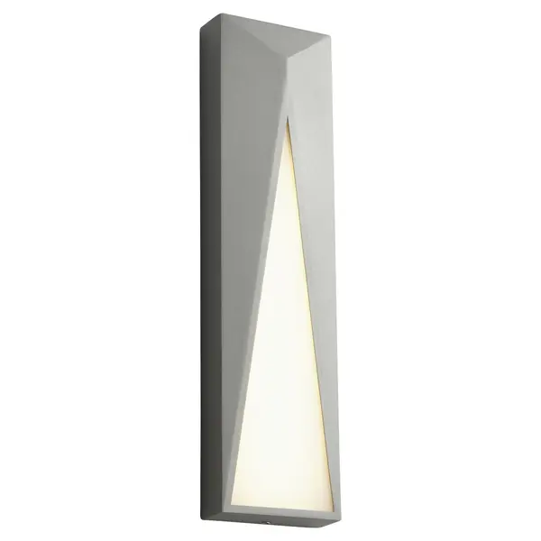 Collection: Elif Finish: Grey Glass: Polished White Polycarbonate Width: 4.25" Height: 16.50" Weight: 3.71 lb Extension from Wall: 2.75" Bulbs Included Number of Bulbs: 1 Maximum Wattage: 10.10 W Bulb Type: LED Bulb Base: Array Light Source: LED Light Output: 1475.00 lm Color Temperature: 3000 K CRI: 90 Voltage: 120.00 V Material: Aluminum & Acrylic Country of Origin: China Safety Listing: UL, ETL Safety Rating: Wet LED Manufacturer Warranty: 1 year from date of purchase , 5 years LED - alternate view