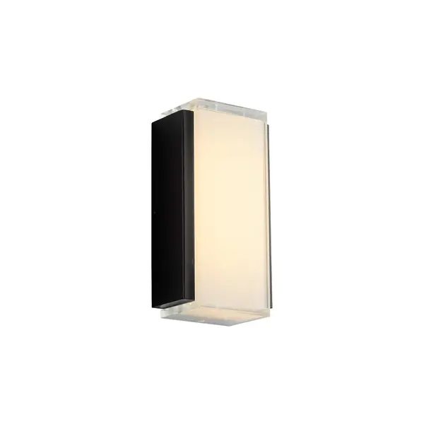 Collection: Helio Finish: Black Glass: White Frost Width: 4.75" Height: 9.25" Weight: 3.50 lb Extension from Wall: 3.00" Bulbs Included Number of Bulbs: 1 Maximum Wattage: 10.00 W Bulb Type: LED Bulb Base: Array Light Source: LED Light Output: 298.00 lm Color Temperature: 3000 K CRI: 90 Voltage: 120.00 V Material: Glass, Aluminum, Iron Country of Origin: China Safety Listing: UL, ETL Safety Rating: Wet LED Manufacturer Warranty: 1 year from date of purchase - alternate view