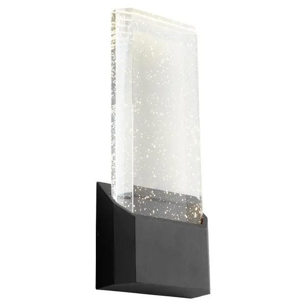 Collection: Esprit Finish: Black Glass: Clear Width: 5.50" Height: 13.50" Weight: 6.75 lb Extension from Wall: 2.00" Bulbs Included Number of Bulbs: 1 Maximum Wattage: 6.00 W Bulb Type: LED Bulb Base: Array Light Source: LED Light Output: 510.00 lm Color Temperature: 3000 K CRI: 90 Voltage: 120.00 V Material: Aluminum, Glass Country of Origin: China Safety Listing: UL, ETL Safety Rating: Wet LED Manufacturer Warranty: 1 purchase , 5 yrs LED eclictrical componets - alternate view