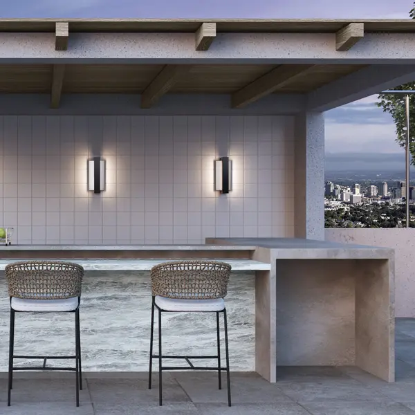 Verve LED Outdoor Wall Sconce in Black - Image 4