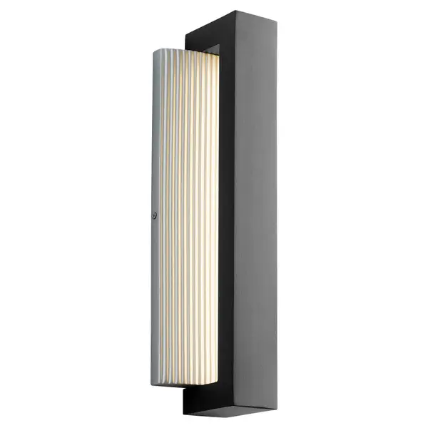 Collection: Verve Finish: Black Glass: White Width: 6.00" Height: 17.88" Weight: 4.00 lb Extension from Wall: 4.00" Bulbs Included Number of Bulbs: 1 Maximum Wattage: 18.00 W Bulb Type: LED Bulb Base: Array Light Source: LED Light Output: 1530.00 lm Color Temperature: 3000 K CRI: 90 Voltage: 120.00 V Material: Glass, Aluminum, Iron Country of Origin: China Safety Listing: UL, ETL Safety Rating: Wet LED Manufacturer Warranty: 1 year, 5 years on LED - alternate view
