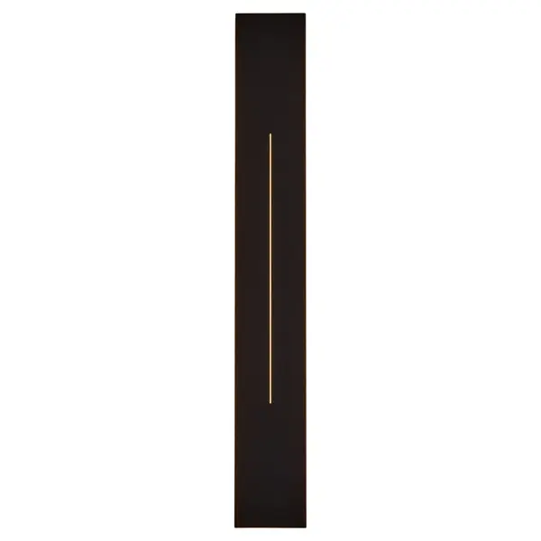 Constructed of coastal-grade materials, the Torre 5CCT LED wet-rated sconce has lasting performance with a minimalist design. The back-lit lighting creates a radiating ambiance with a vertical opening in the center, drawing the eye in. Choose from various sizes of this simple geometric luminary to find your perfect match. Collection: Torre Finish: Black Width: 5.00" Height: 35.75" Weight: 6.47 lb Extension from Wall: 4.00" Number of Bulbs: 1 Maximum Wattage: 48.00 W Bulb Base: Array Light Source: LED Material: Aluminum Country of Origin: China Safety Rating: Wet LED - alternate view