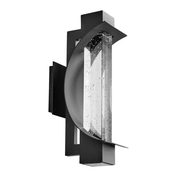 Collection: Albedo Finish: Black Glass: Clear Width: 5.00" Height: 14.00" Weight: 7.00 lb Extension from Wall: 5.88" Bulbs Included Number of Bulbs: 1 Maximum Wattage: 6.00 W Bulb Type: LED Bulb Base: Array Light Source: LED Light Output: 510.00 lm Color Temperature: 3000 K CRI: 90 Voltage: 120.00 V Material: Glass, Aluminum Country of Origin: China Safety Listing: UL, ETL Safety Rating: Wet LED Manufacturer Warranty: 1 year, 5 years on LED