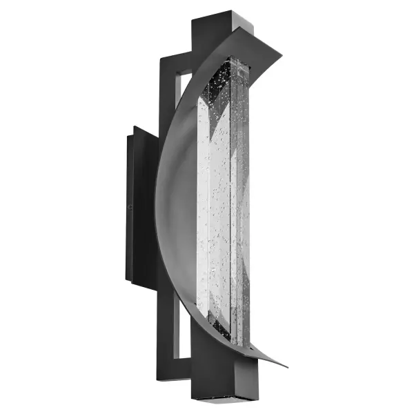 Collection: Albedo Finish: Black Glass: Clear Width: 5.00" Height: 19.00" Weight: 9.50 lb Extension from Wall: 6.63" Bulbs Included Number of Bulbs: 1 Maximum Wattage: 8.00 W Bulb Type: LED Bulb Base: Array Light Source: LED Light Output: 680.00 lm Color Temperature: 3000 K CRI: 90 Voltage: 120.00 V Material: Glass, Aluminum Country of Origin: China Safety Listing: UL, ETL Safety Rating: Wet LED Manufacturer Warranty: 1 year, 5 years on LED
