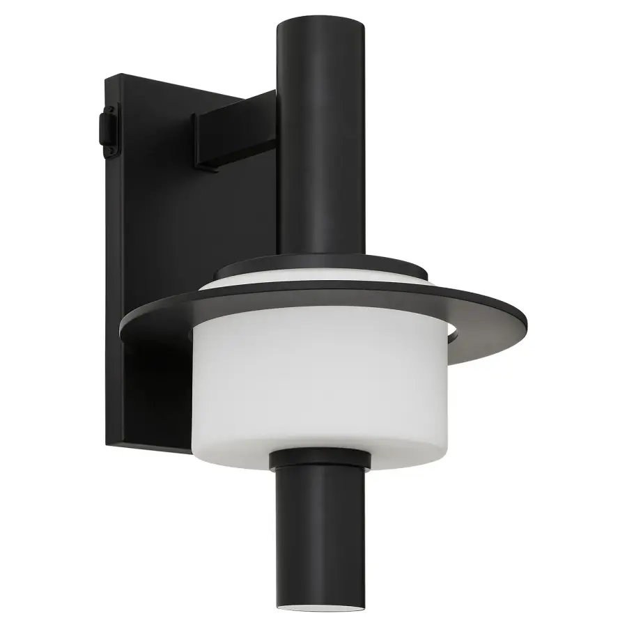 Janus LED Outdoor Wall Lantern in Black - Image 1