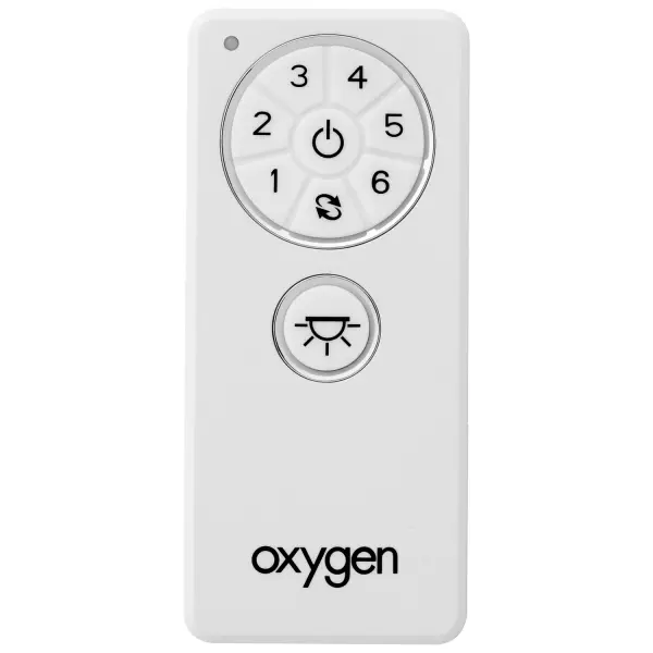 A simple, functional remote control designed for Quorum's Propel and Sol ceiling fan collections. The compact white design blends seamlessly with modern interiors while providing convenient fan control.