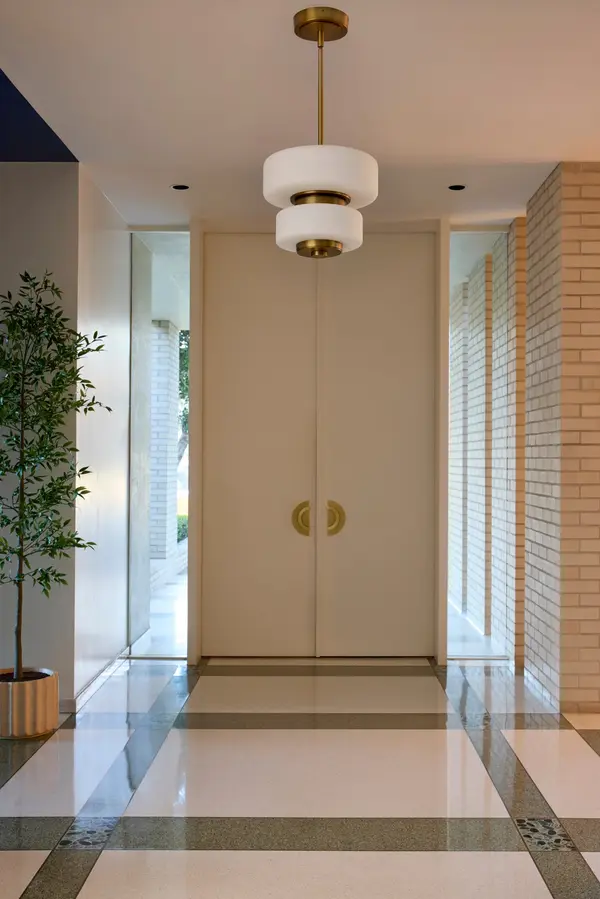 Favo LED Pendant in Brushed Brass - Image 5