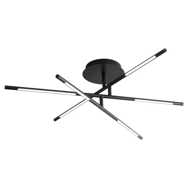 Collection: Palillos Finish: Black Glass: Polycarbonate Notes: 3000 / 3500 / 4000k CCT Width: 36.25" Height: 9.75" Weight: 5.28 lb Canopy: 5.75" dia. Bulbs Included Number of Bulbs: 6 Maximum Wattage: 4.50 W Bulb Type: LED Bulb Base: Array Light Source: LED Color Temperature: 3000 K CRI: 90 Material: Aluminum|Steel|Acrylic Country of Origin: China Safety Listing: UL, ETL Safety Rating: Damp Connection: Hardwire LED Manufacturer Warranty: 5 Years - alternate view