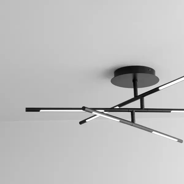 Palillos LED Semi-Flush Mount in Black - Image 5