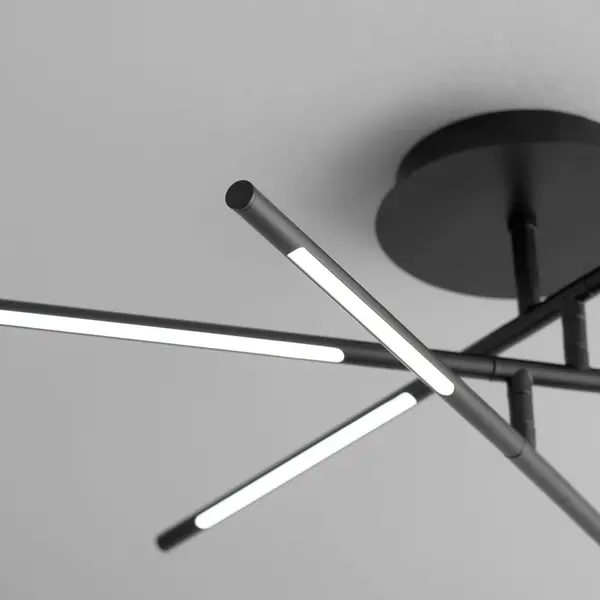 Palillos LED Semi-Flush Mount in Black - Image 6