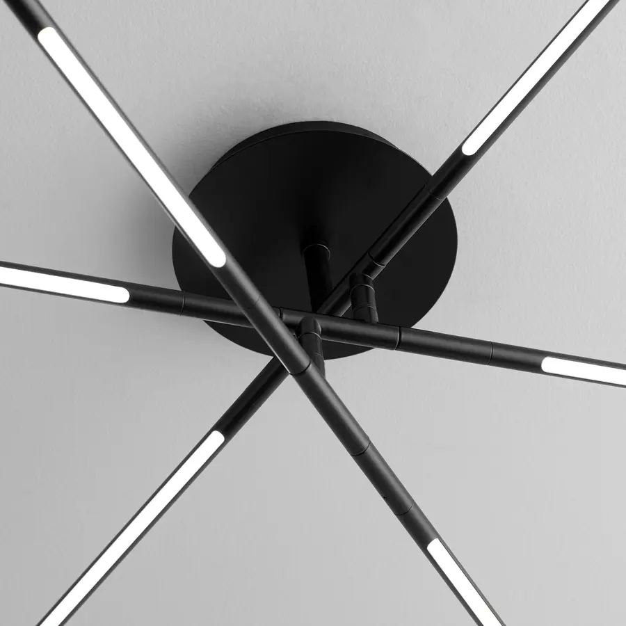 Palillos LED Semi-Flush Mount in Black - Image 7