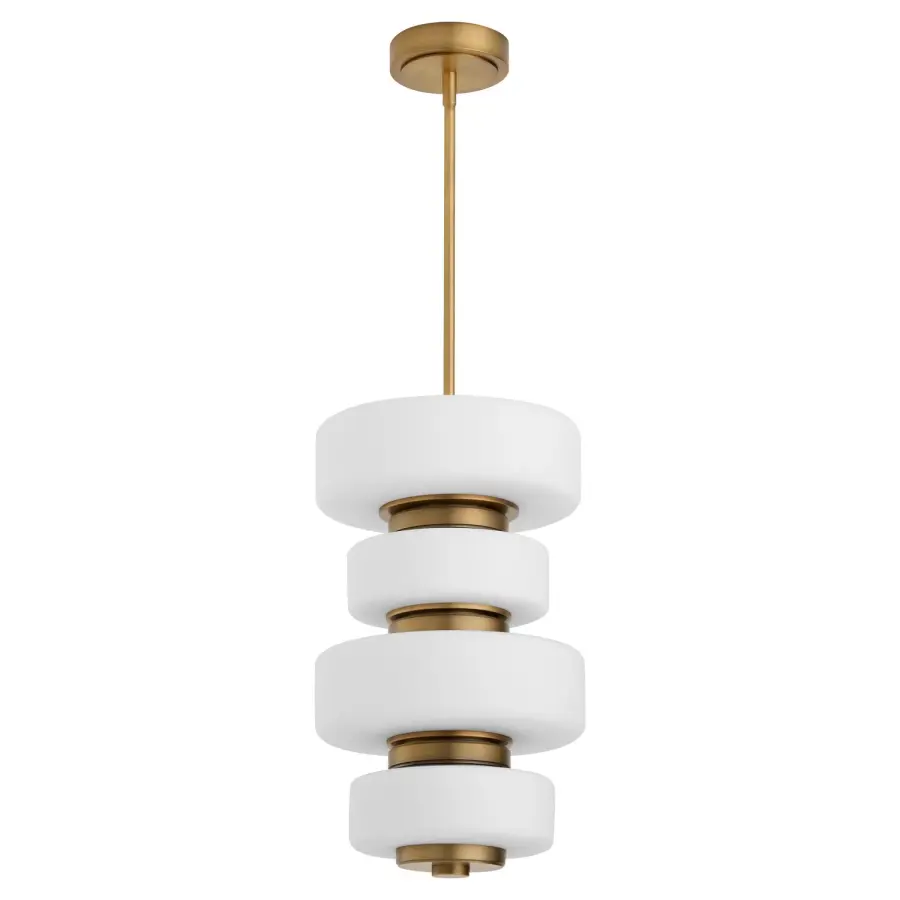 Favo LED Pendant in Brushed Brass - Image 1