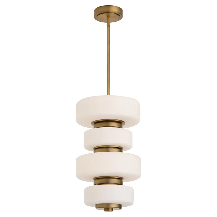 Favo LED Pendant in Brushed Brass - Image 2