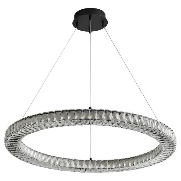 Collection: Élan Finish: Black Glass: Glass Notes: 3000 / 3500 / 4000k CCT Width: 32.00" Height: 3.00" Weight: 26.50 lb Canopy: 6.25" dia. Bulbs Included Number of Bulbs: 1 Maximum Wattage: 33.00 W Bulb Type: LED Bulb Base: Array Light Source: LED Light Output: 1602.00 lm Color Temperature: 3000 K CRI: 90 Voltage: 120.00 V Material: Iron / Glass Country of Origin: China Safety Listing: UL, ETL Safety Rating: Damp Connection: Hardwire LED Manufacturer Warranty: 5 Years