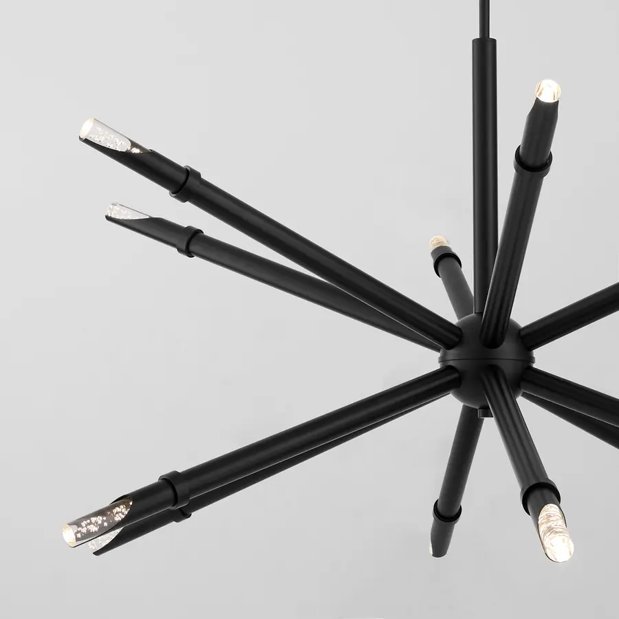 Ionis 12-Light LED Linear Chandelier in Black - Image 3