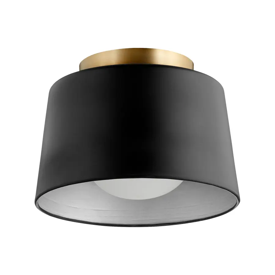 10 Inch Ceiling Mount in Black with Gold Accents