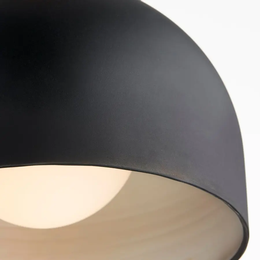 11" Ceiling Mount in Black with Aged Brass - Image 2