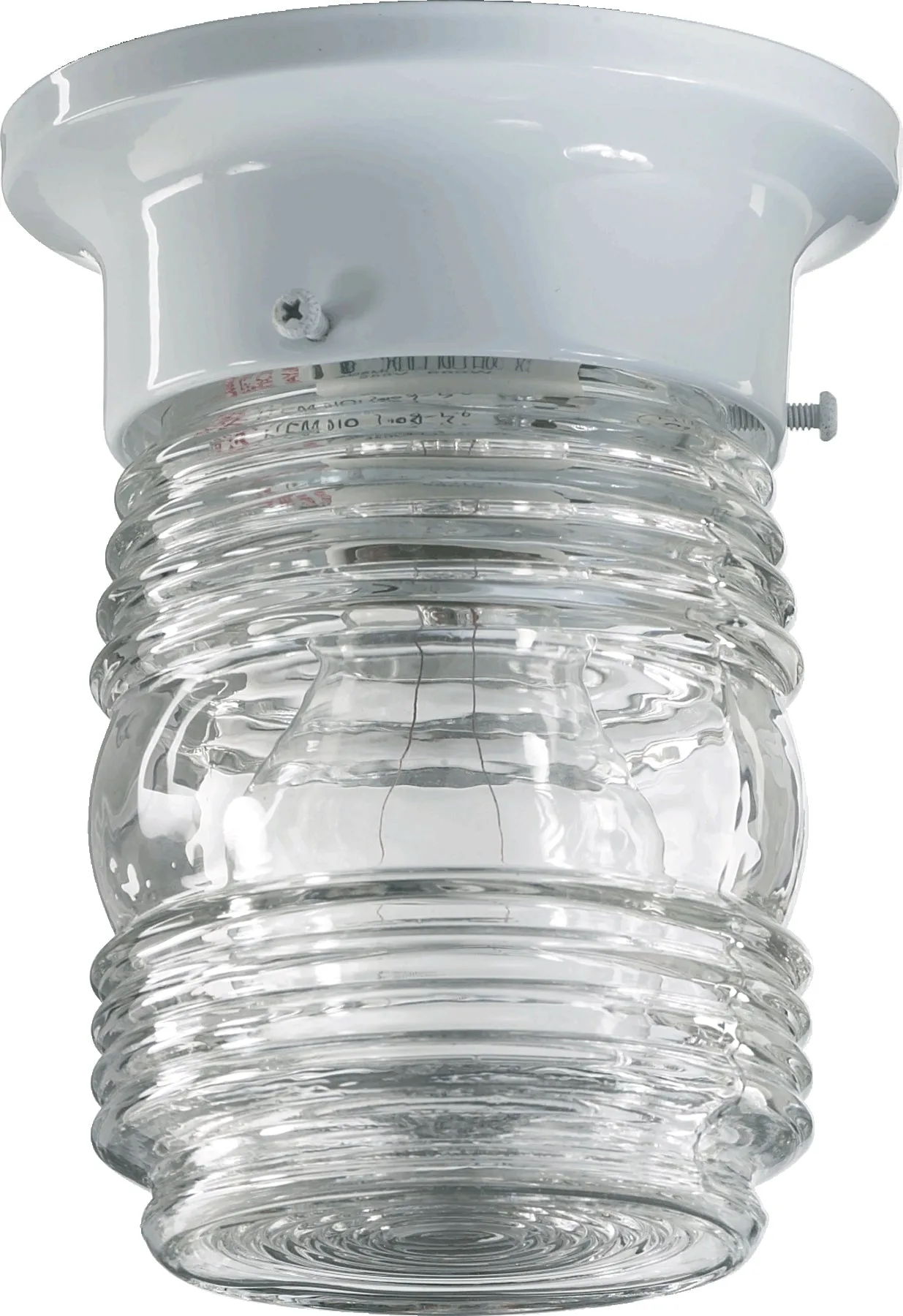 5 Inch Ceiling Mount with White Glass