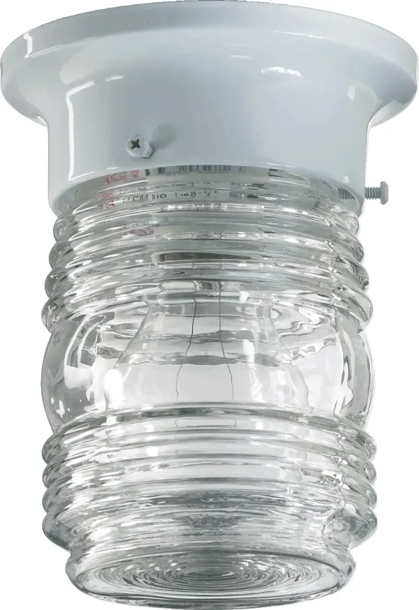 A practical 5-inch flush mount with clean white finish and damp rating makes this fixture ideal for bathrooms, laundry rooms, and covered outdoor spaces. Simple design complements any décor while providing reliable illumination.